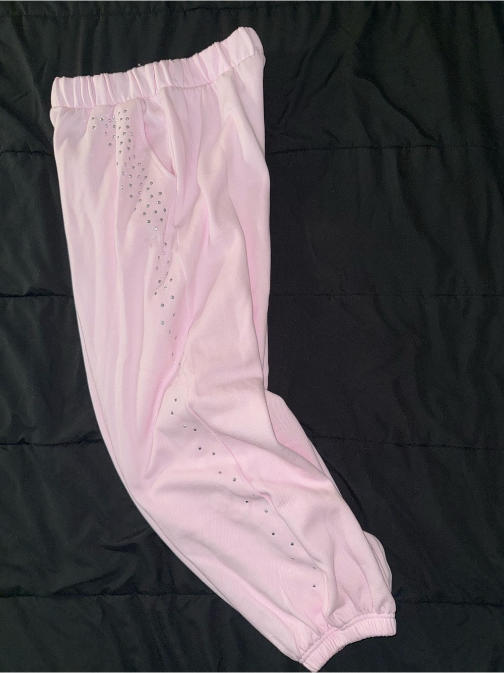Victorias Secret Pink rhinestone campus sweatpants Ivy Fleece S NWT